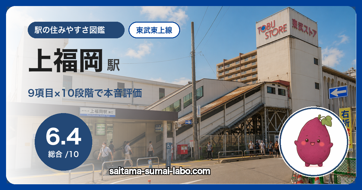 上福岡駅(埼玉県)の街並み