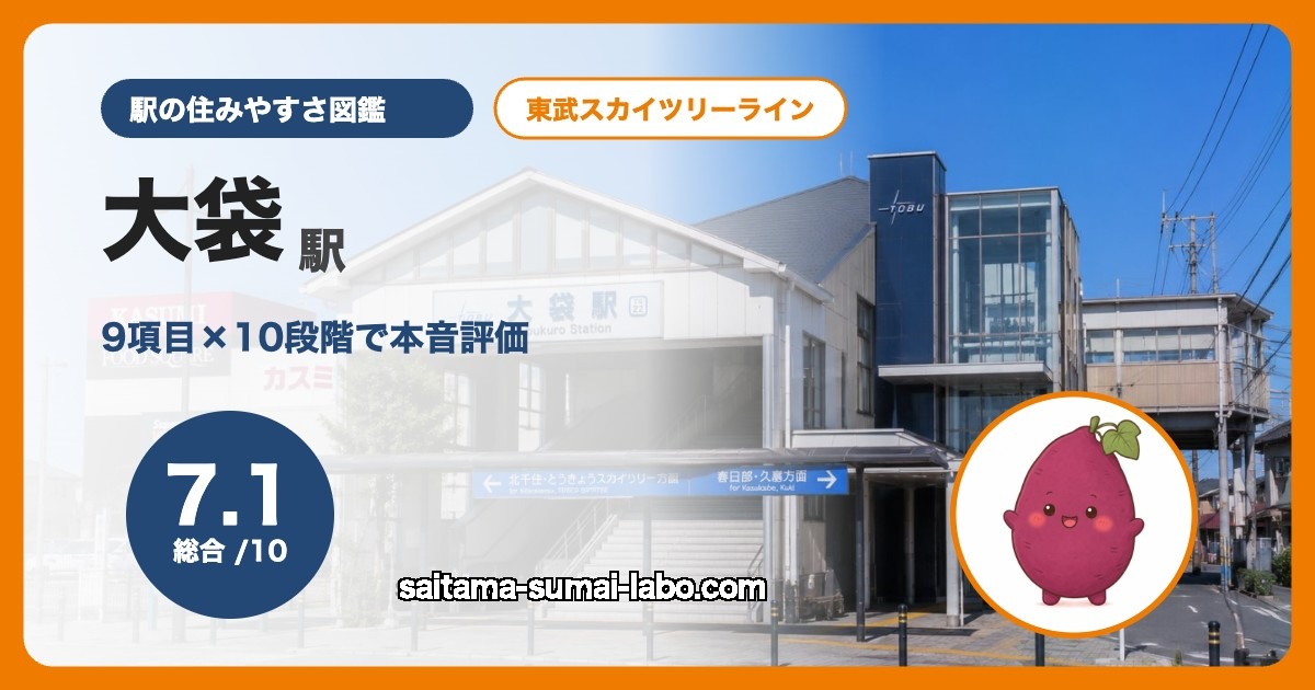 大袋駅(埼玉県)の街並み