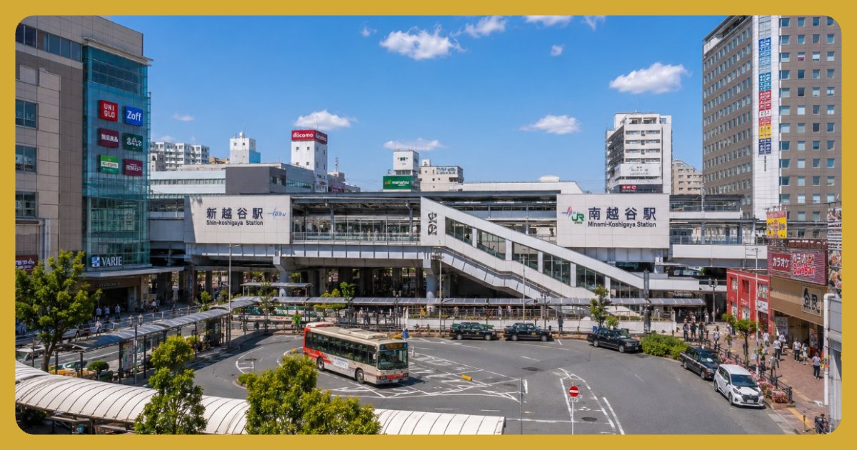新越谷駅の風景
