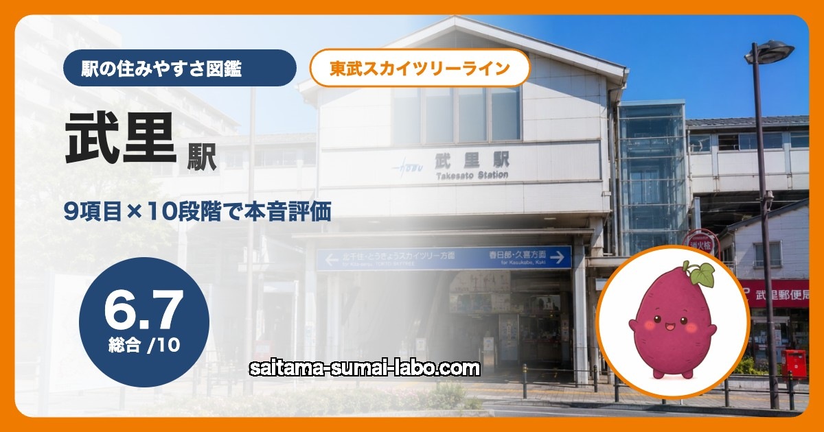 武里駅(埼玉県)の街並み