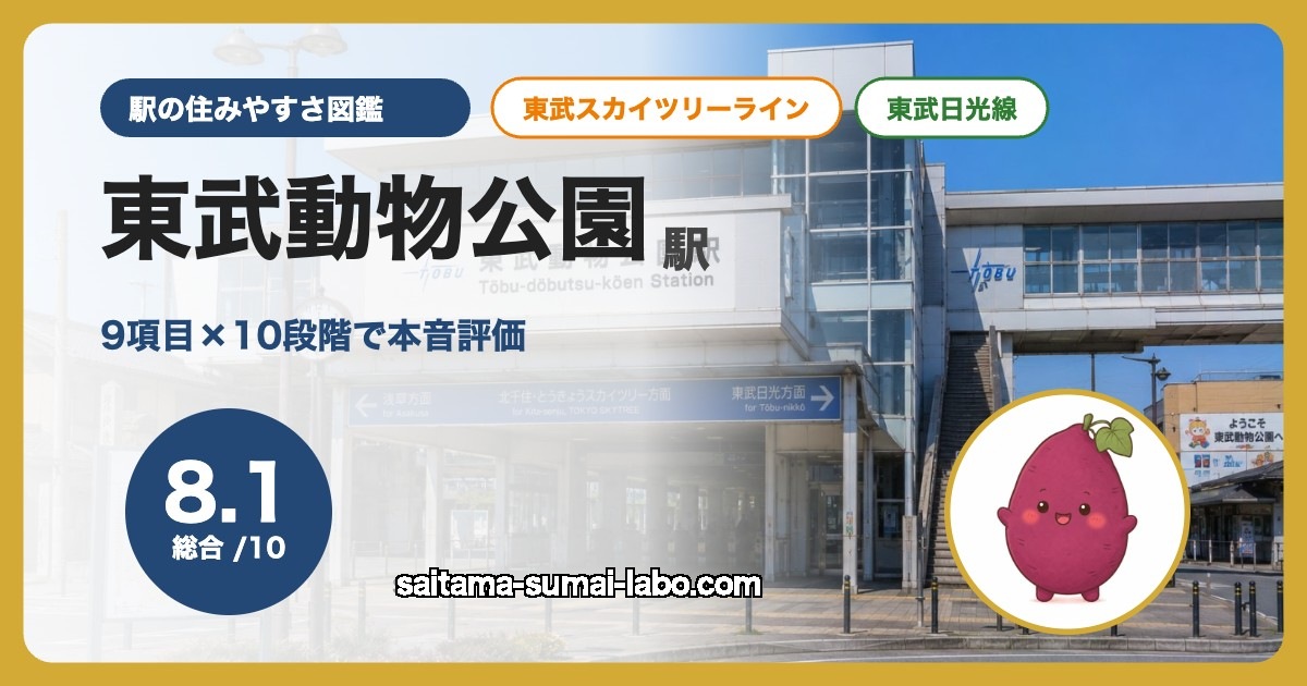 東武動物公園駅（埼玉県）の街並み