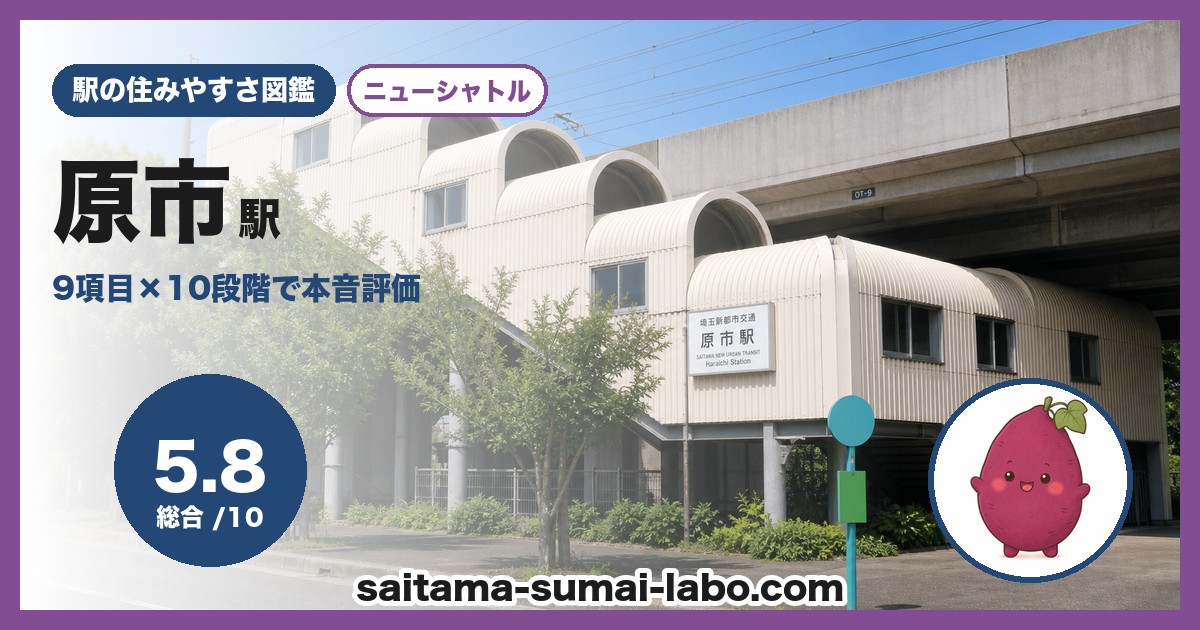 原市駅(埼玉県)の街並み