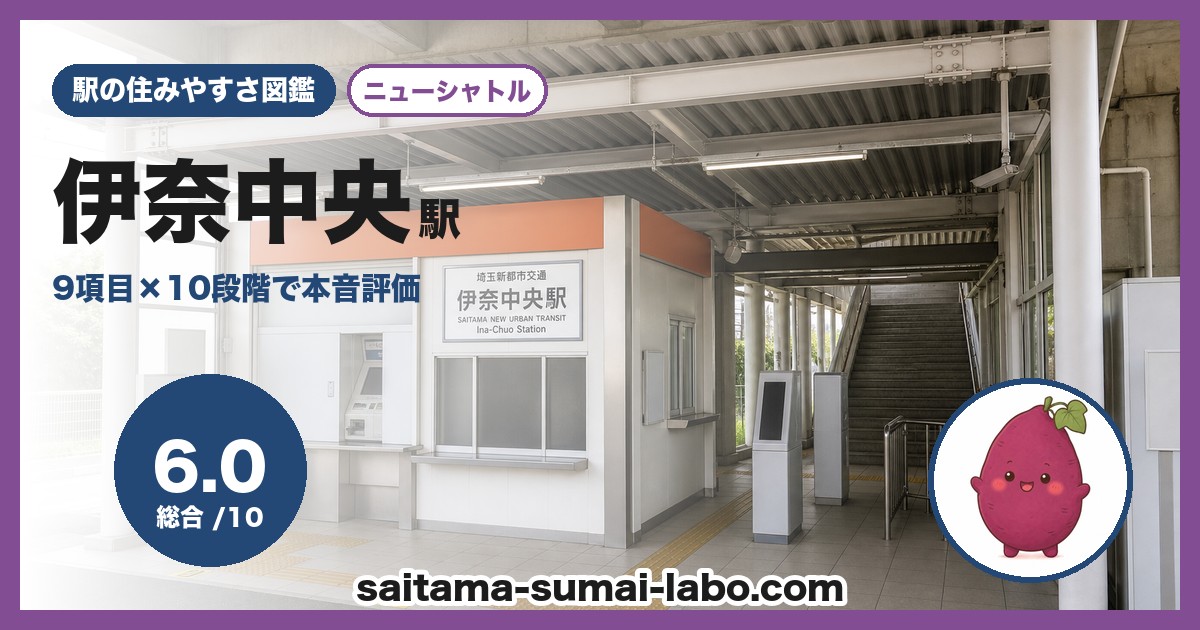 伊奈中央駅(埼玉県)の街並み