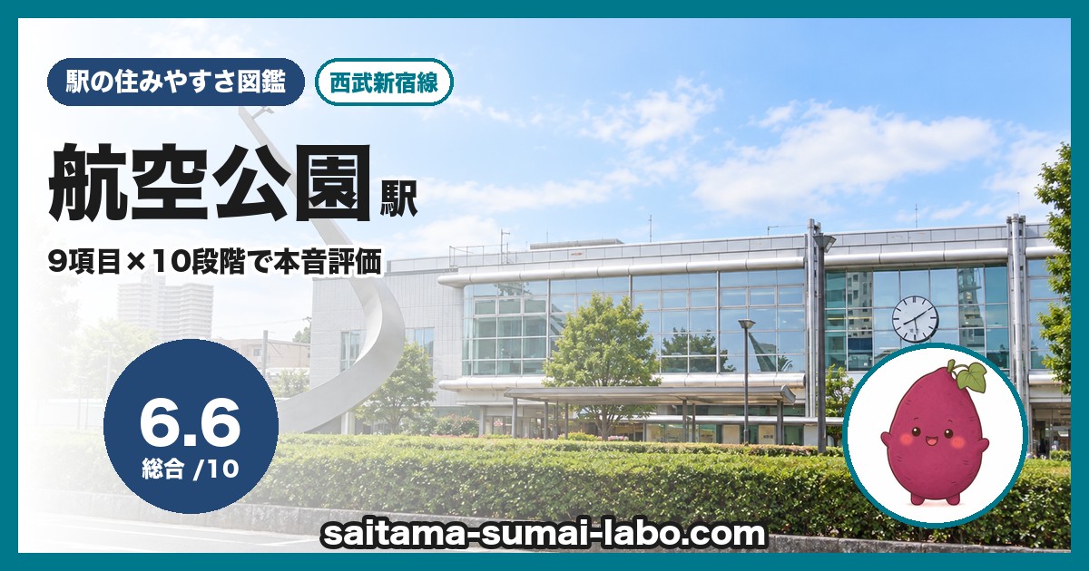 航空公園駅（埼玉県）の街並み