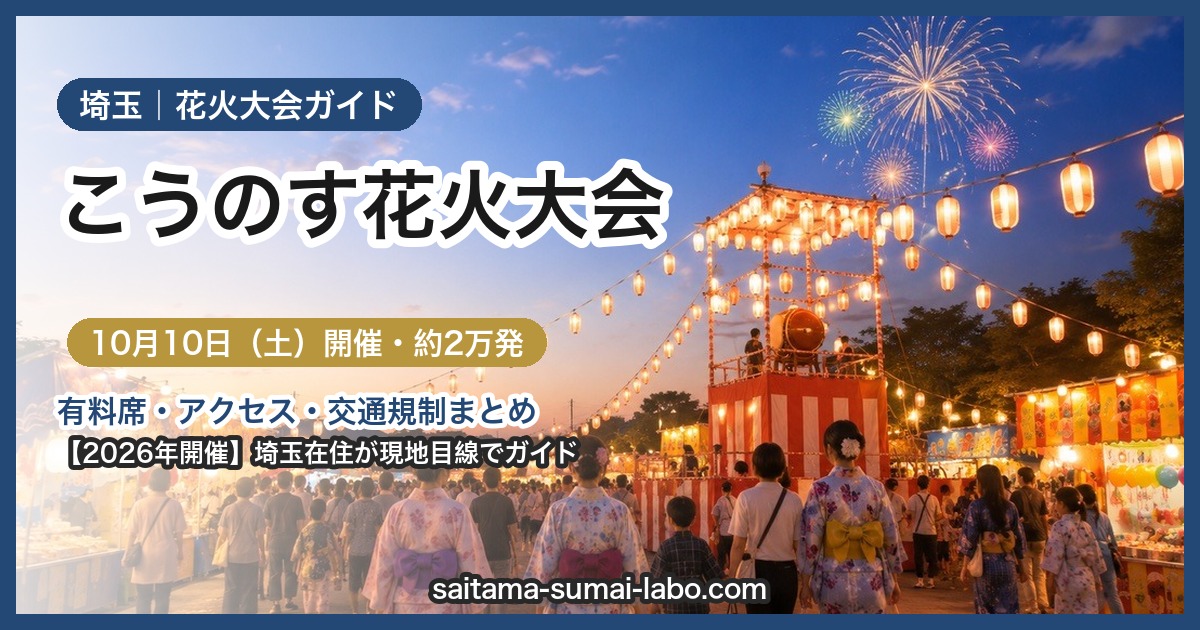 こうのす花火大会ガイド｜鴻巣市糠田運動場・荒川河川敷