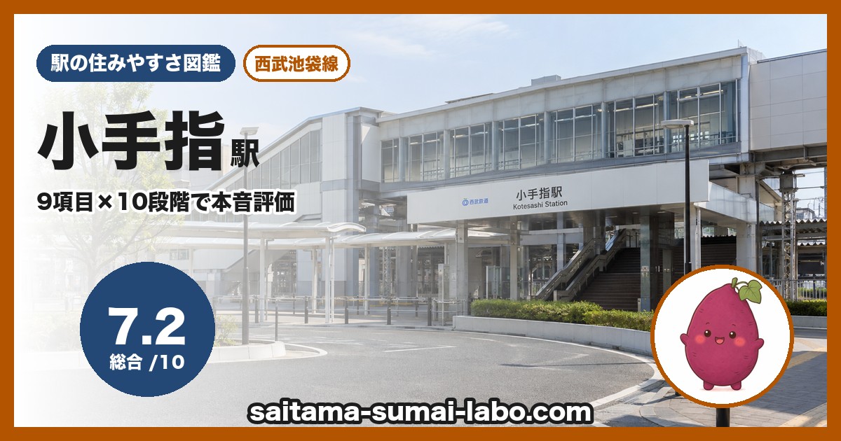小手指駅（埼玉県）の街並み