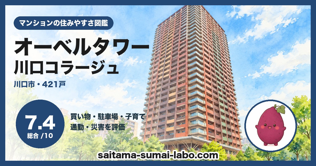 オーベルタワー川口コラージュの住みやすさ（総合7.4）