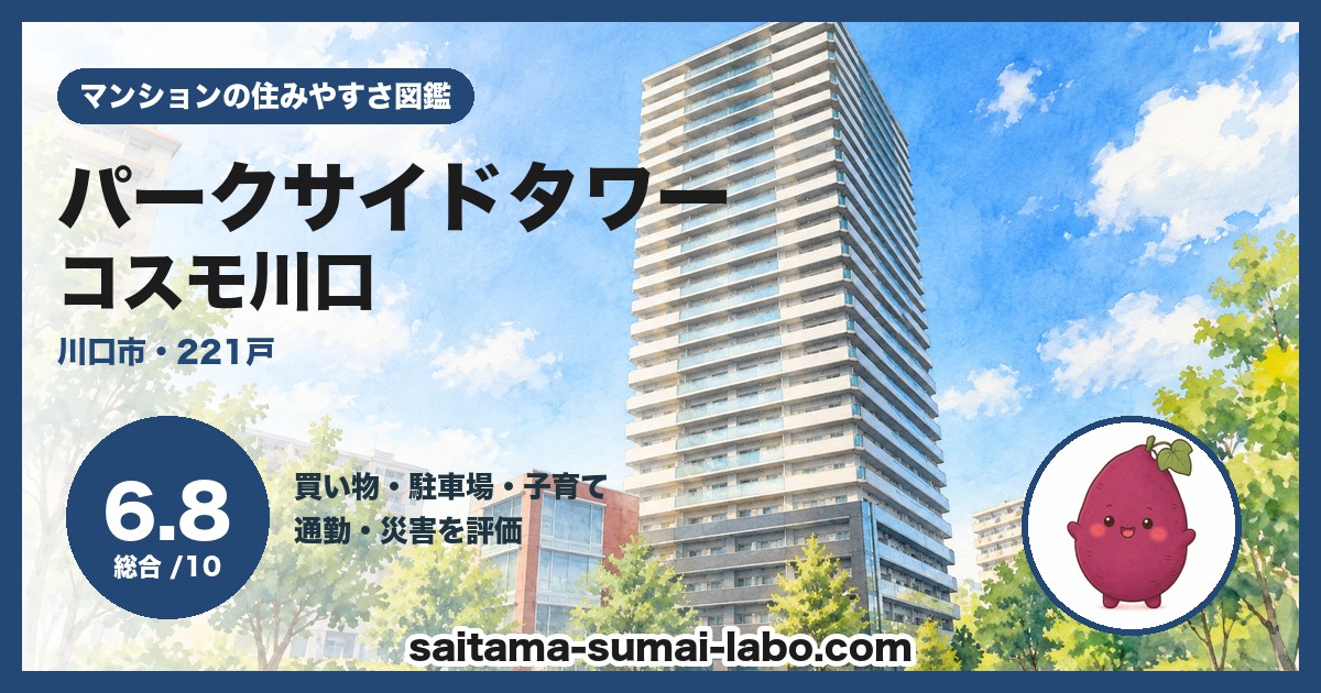 パークサイドタワー コスモ川口ステーションフロントの住みやすさ(総合6.8)