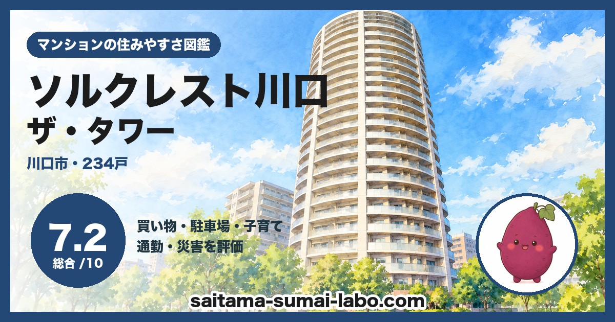 ソルクレスト川口 ザ・タワーの住みやすさ(総合7.2)