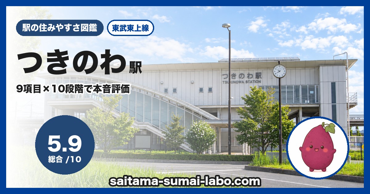つきのわ駅（埼玉県）の街並み